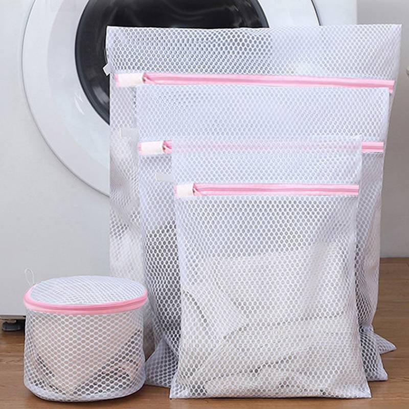 4pcs/set Mesh Laundry Bag Storage Bag Mesh Bag Wash Bag Zipper Washing  Machine Is Specially Suitable For Underwear Sweaters for shops